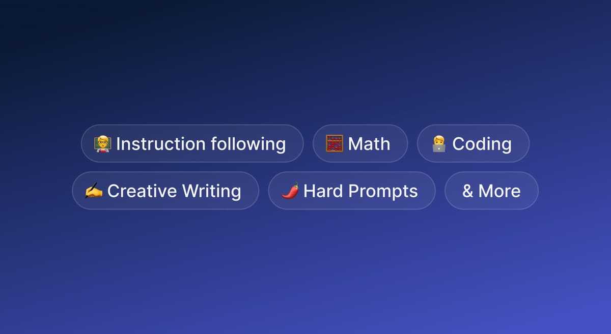 Chatbot Arena Categories